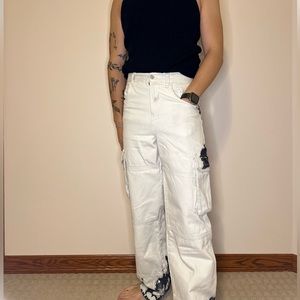 Zara Tie Dye Denim Cargo